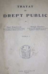 Carte veche 1942 Tratat de drept public Paul Negulescu lipeste