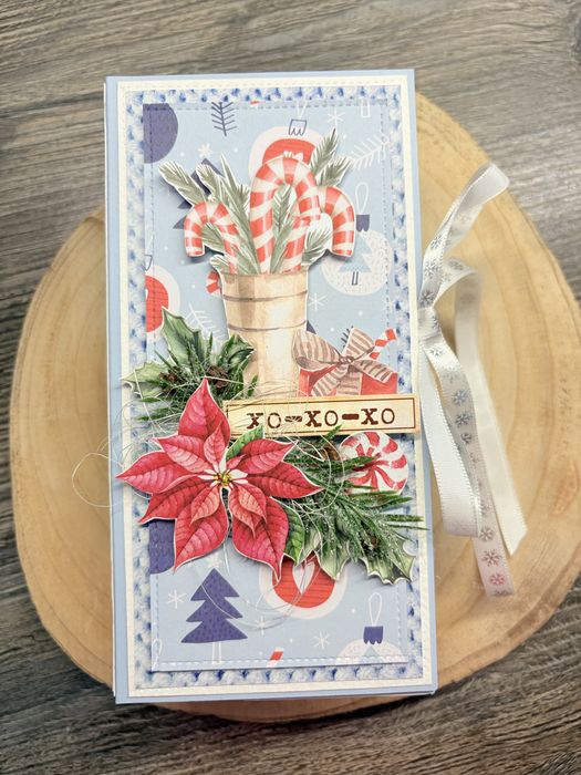 Коледни картички с шоколад Merci