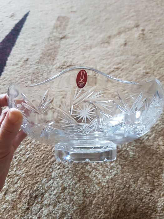 Хрустальная вазя для фруктов новая