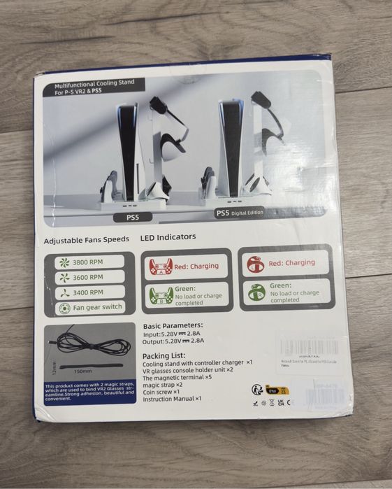 Stand PS5/P-S VR2 controller/ventilatie 3 trepte/ochelari VR
