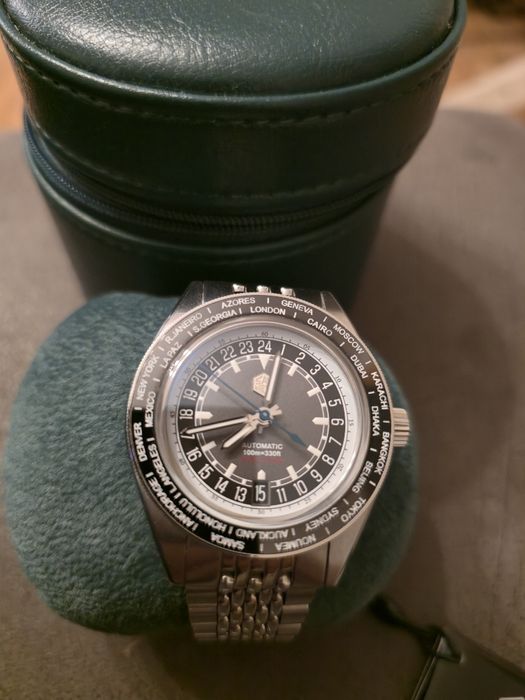 San Martin SN0116 Japan NH34 GMT World Timer Men