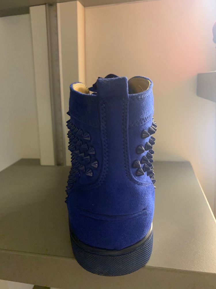 Christian Louboutin Blue Suede Spikes 1:1