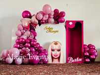 Tort shoturi - platforma 360 - pachet decoratiuni florale-baloane