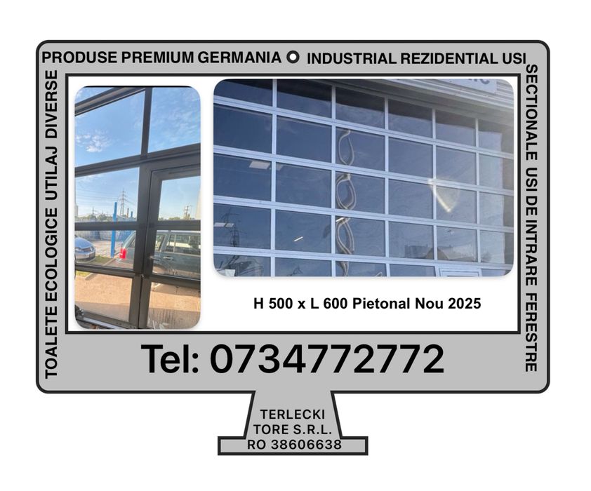 USA SECTIONALA INDUSTRIALA 2025 Nou hala garaj H 500 x L 600 Germania