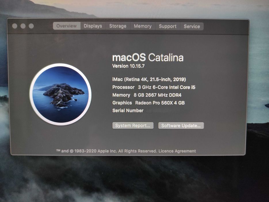 iMac 21.5", Retina 4K (late 2019) –  в отлично състояние