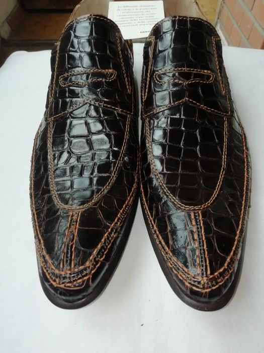 Pantofi piele de crocodil DEBUT nr. 44- noi