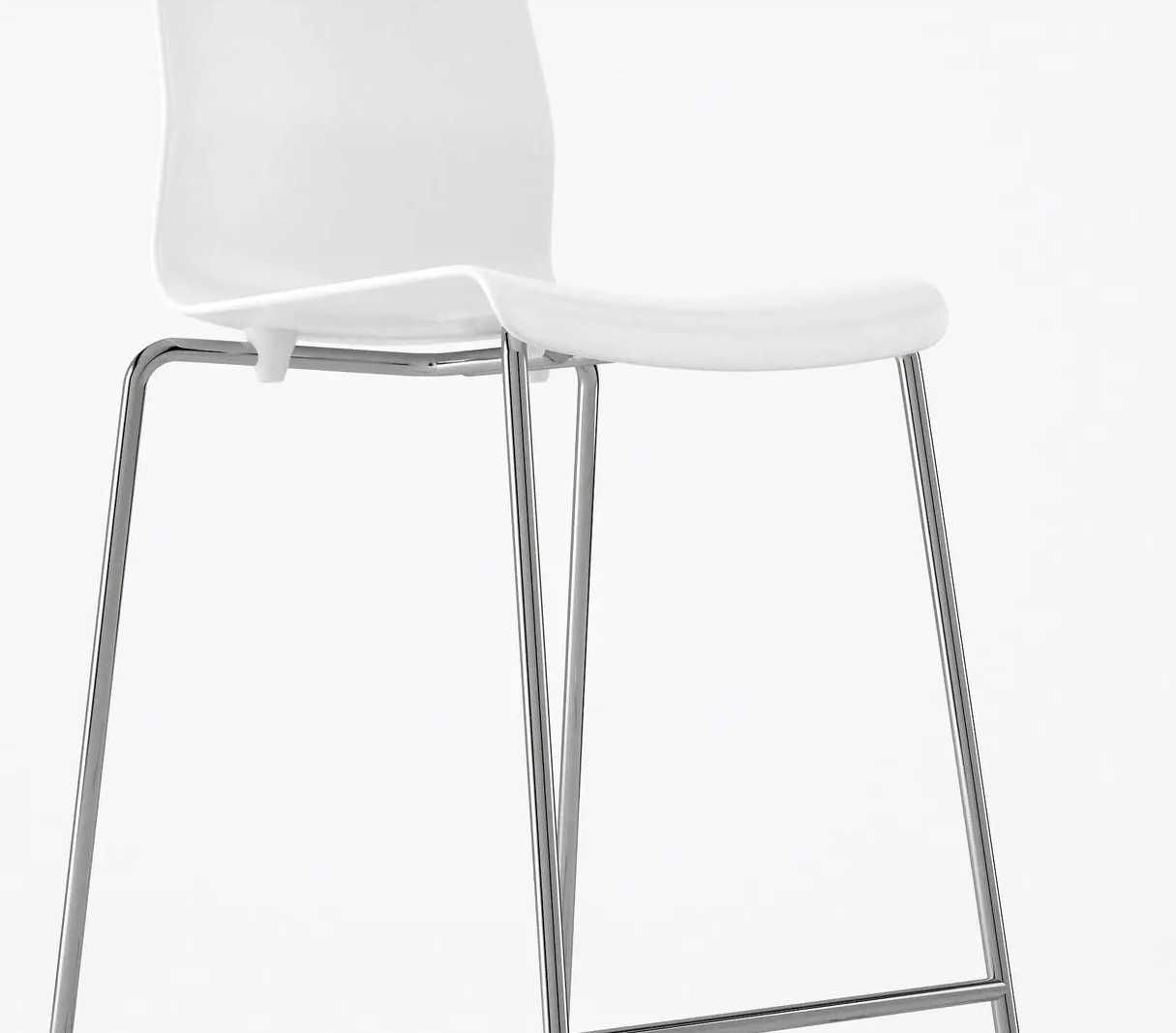 Стилен бар стол Ikea GLENN бял/хром НОВИ-Цена до изчепване