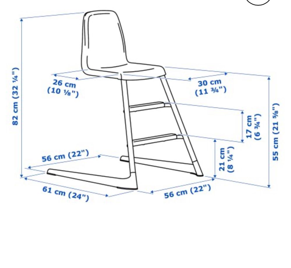 IKEA детско столче за хранене Langur