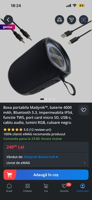 Vând Boxa Bluetooth
