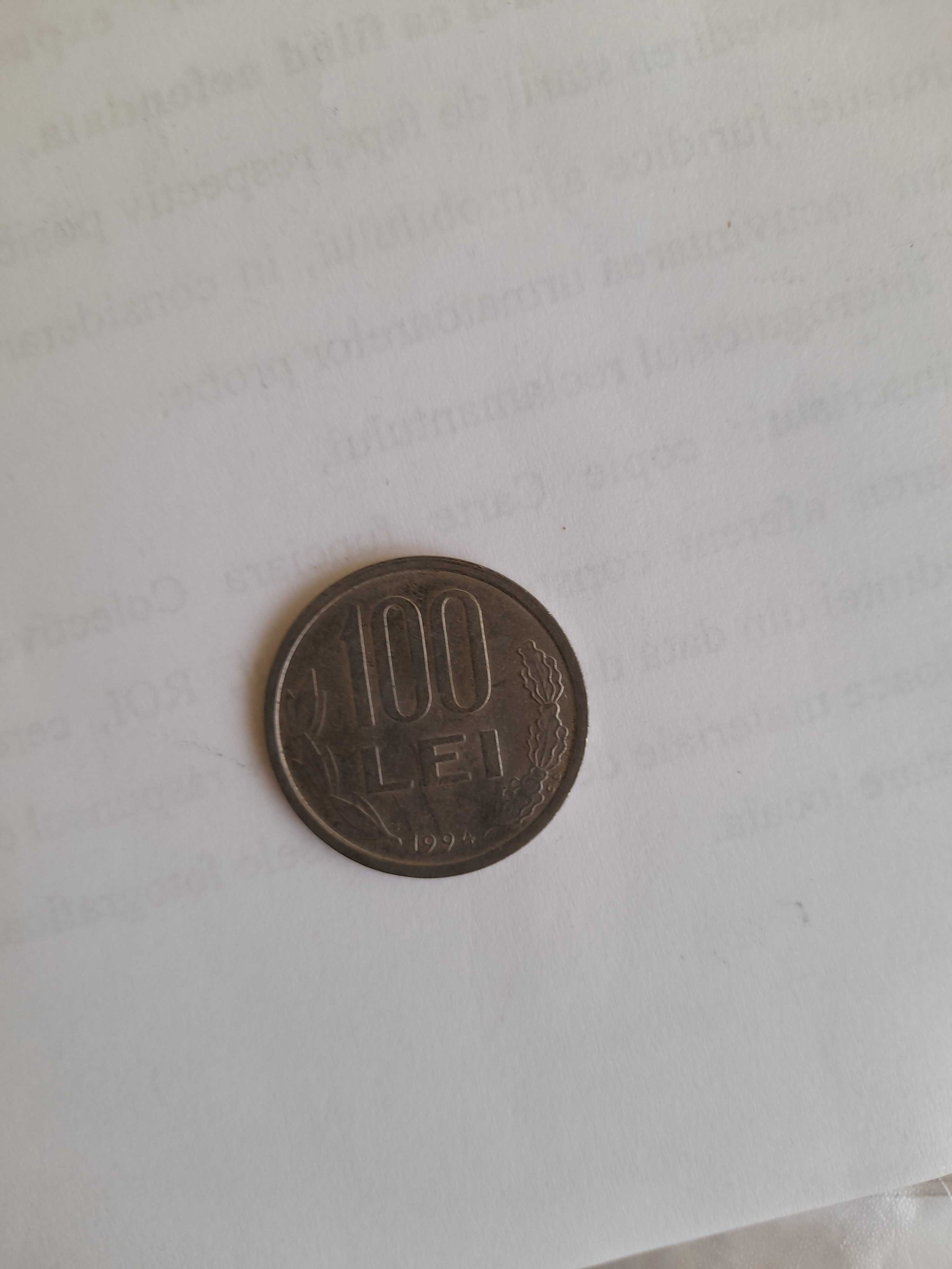 Monede cu chipul lui Mihai Viteazul 100 lei - emise  între 1991-1996