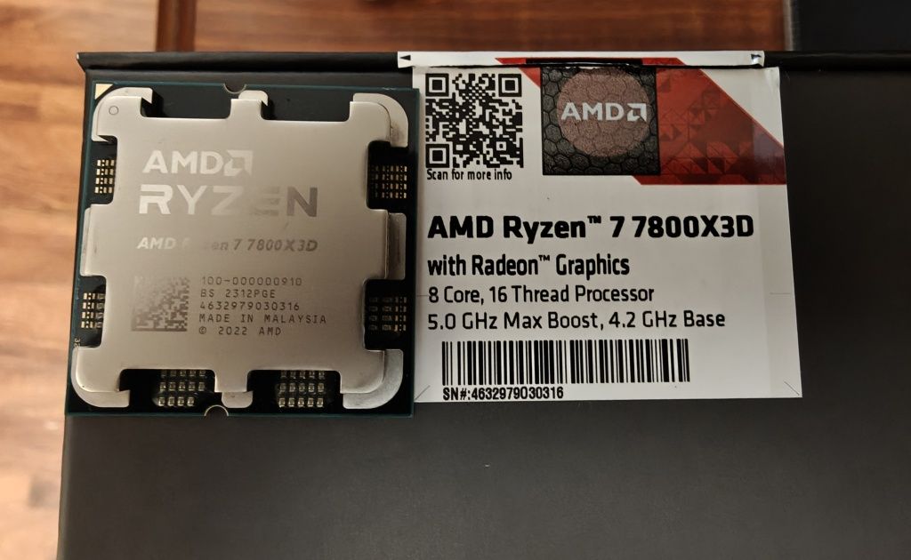 Процессор. CPU Ryzen 7 7800x3d Box (Малайзия)
