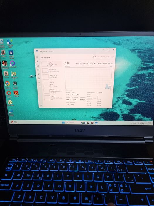 Laptop gaming, msi stealth , i7 gen 11, 16gb ddr4, 3060, ssd 512gb!
