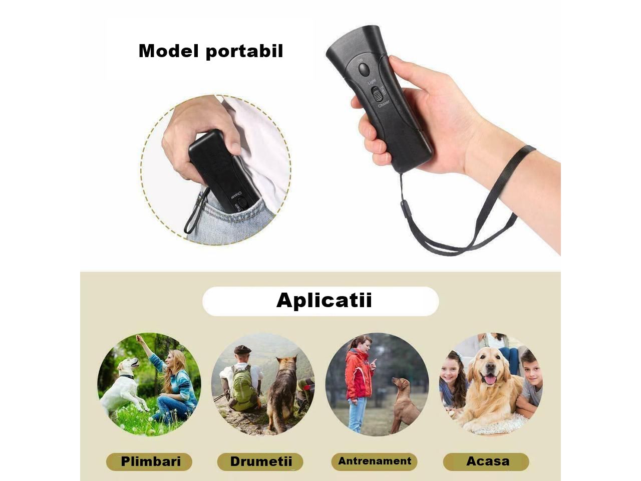 Aparat portabil ultrasunete impotriva cainilor agresivi IdeallStore®