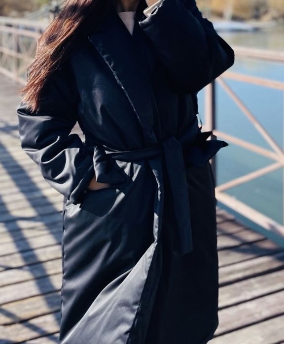 Куртка - пальто черная за 4 000