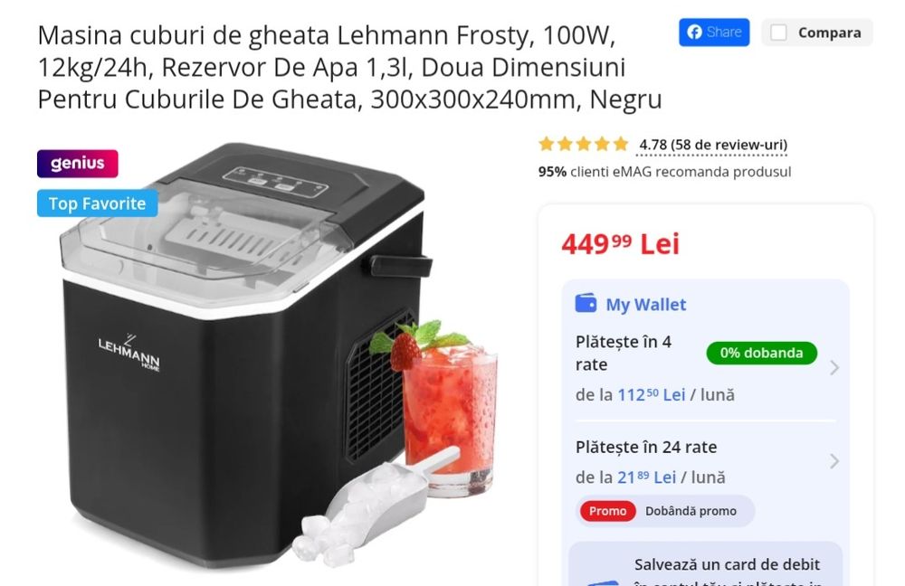 Masina de facut gheață