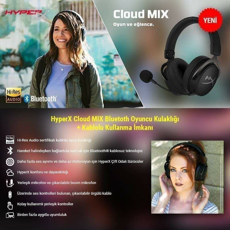 СКИДКА! Hyperx Cloud Mix Bluetooth-Проводные Наушники/Гарнитура/Hi-Res