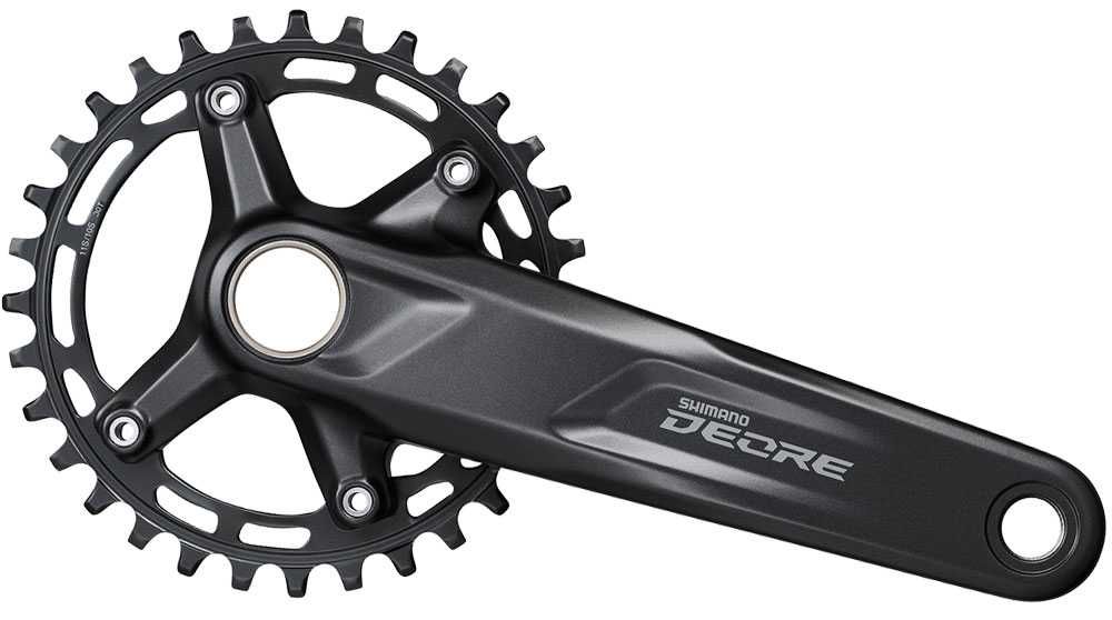 30t-175mm Shimano Deore FC-M5100-1 Курбели Шимано Една Плоча Куха Ос