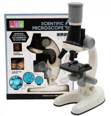 Детский микроскоп с 3 линзами.