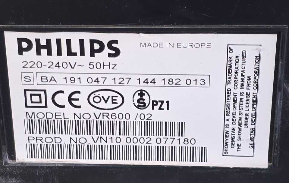 Player video VHS Philips VR 600 - de vazut casetele de la nunta