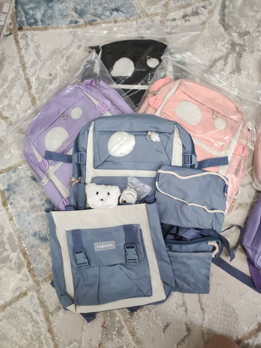 Школьный рюкзак для девочек, 4 в 1, цвета разные