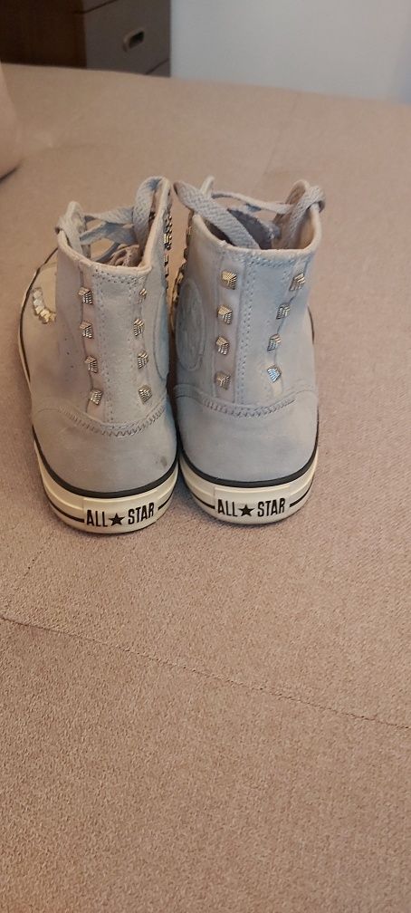 Converse 43 cu tinte piele intoarsa gri noi