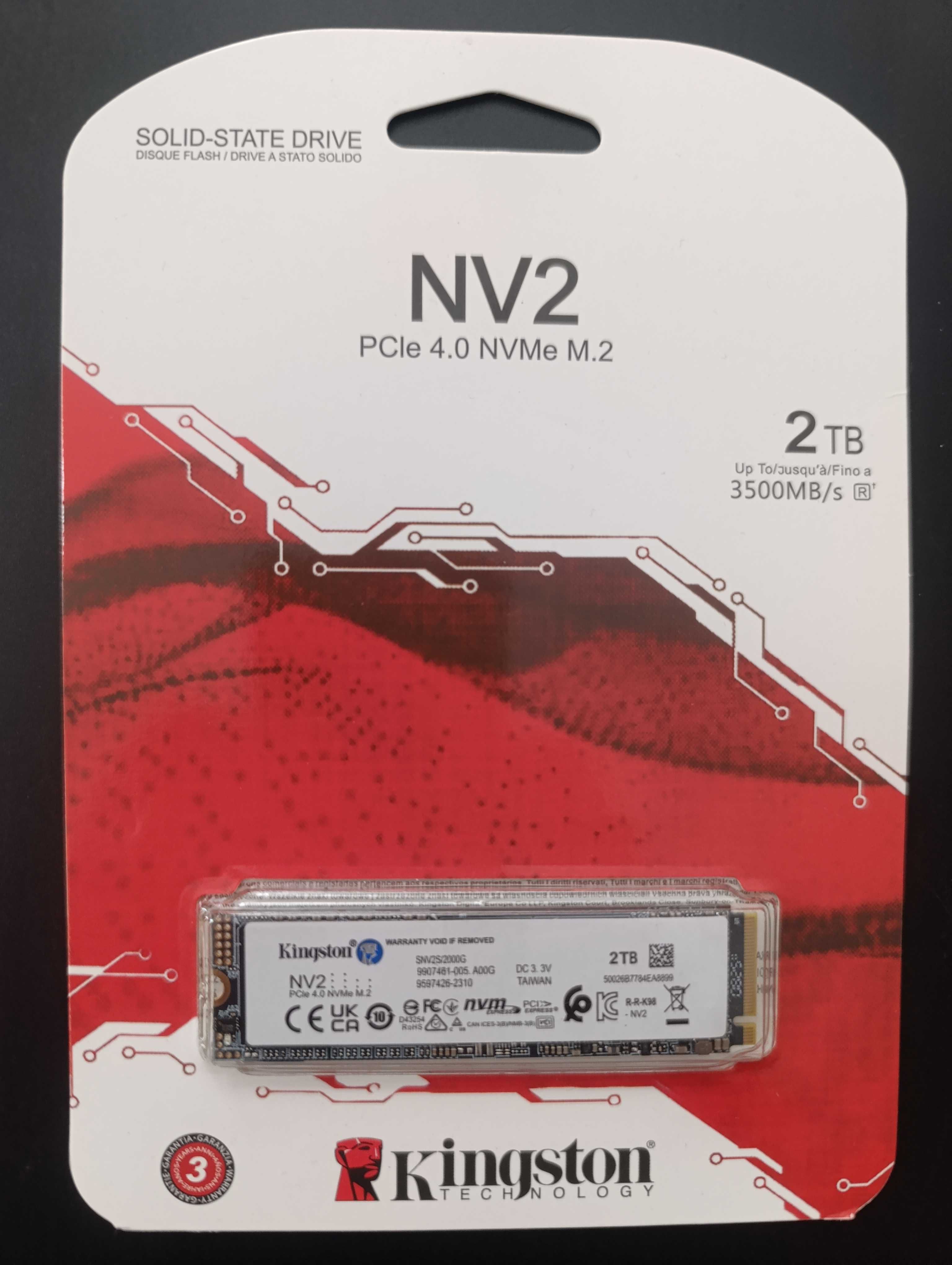 Ново SSD NVME M.2 1TB и 2TB Kingston NV2