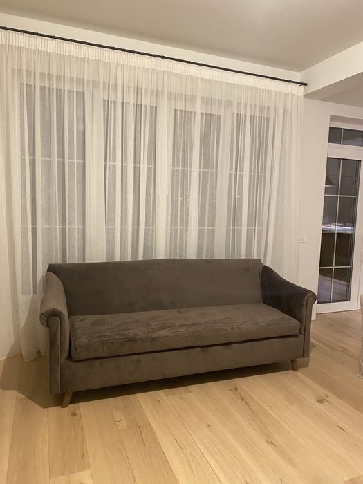 Canapea noua din catifea maro – facuta la comanda