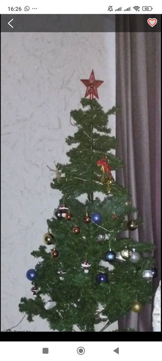 Продам ёлку с мешурами и игрушками