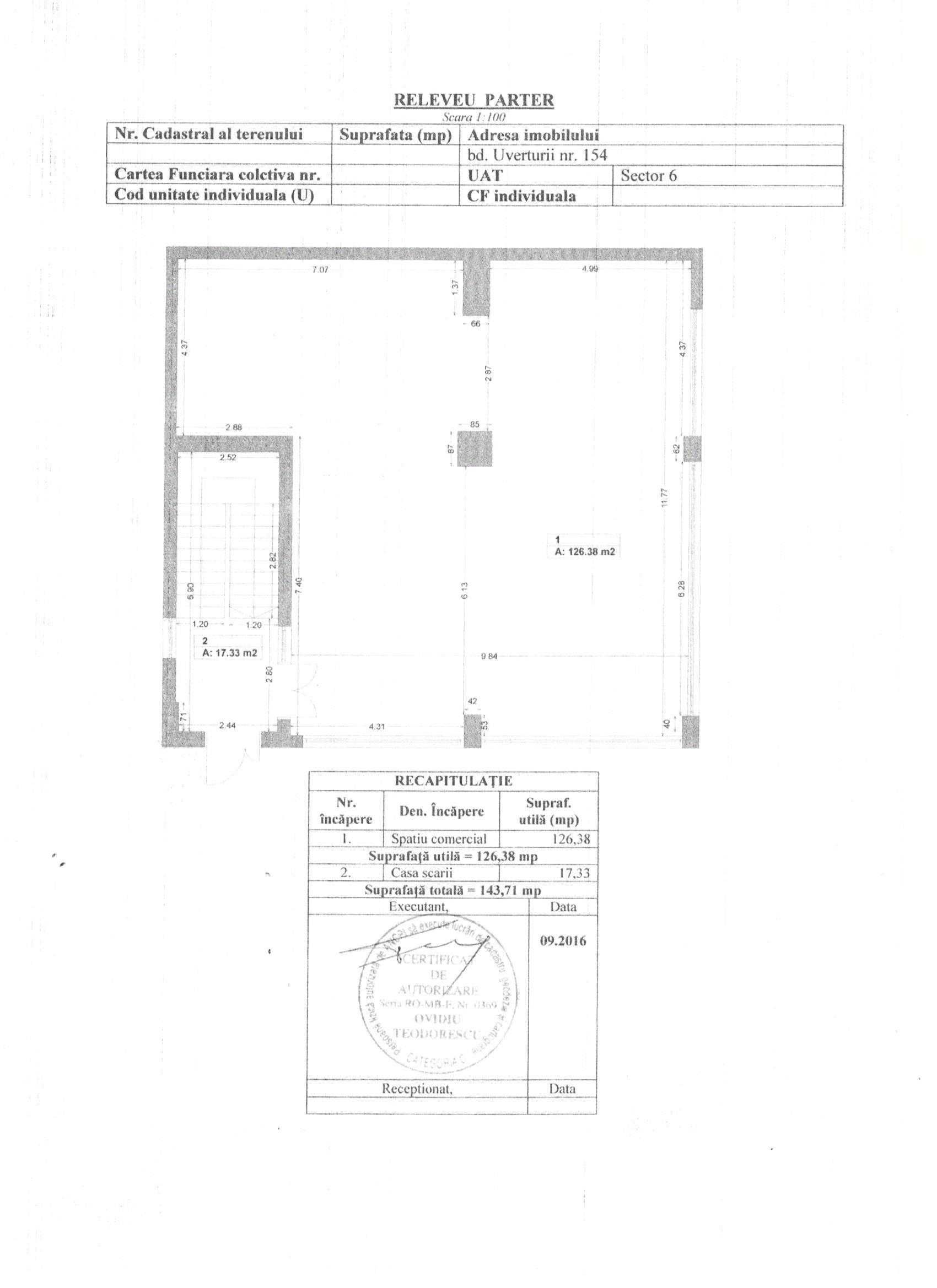 Spatiu comercial Piata Veteranilor-B-dul Iuliu Maniu/B-dul Uverturii