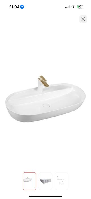 Раковина накладная 80х40