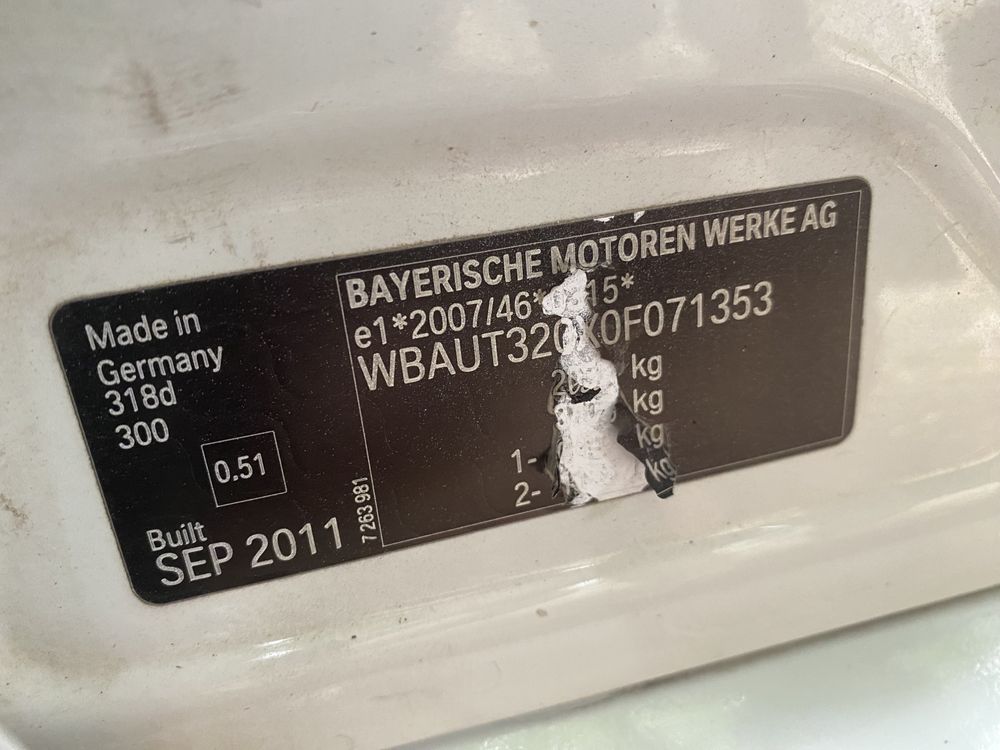 BMW E91 318D 143 М-Пакет на части