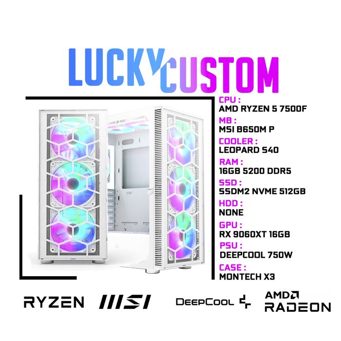 [НОВЫЕ] MSI B650M Ryzen 7500F DDR5 16Gb RX9060XT 16Gb