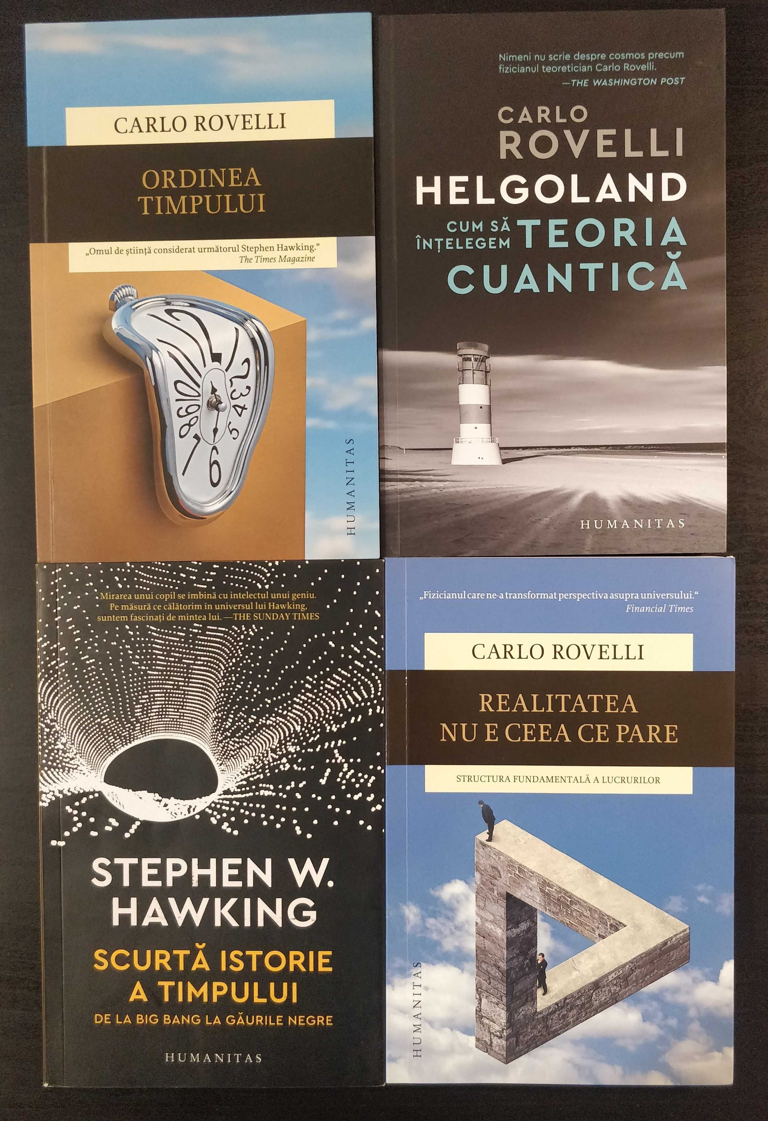 Cărți fizică știință (Carlo Rovelli, S.Hawking,Sean Carrol,Brian Cox)