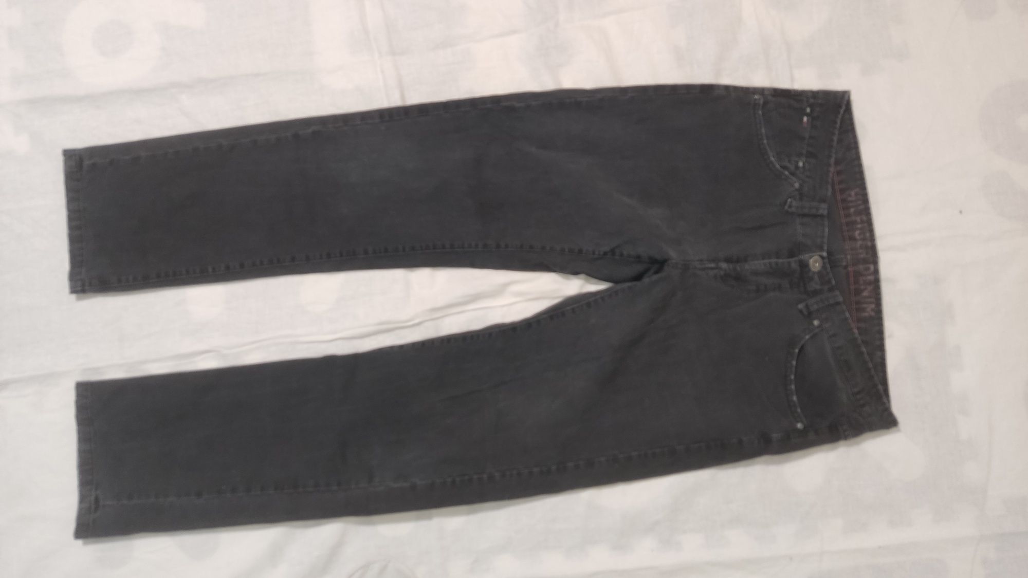 Blugi jeans Tommy Hilfiger denim din St Tommy black prespălați pantalo