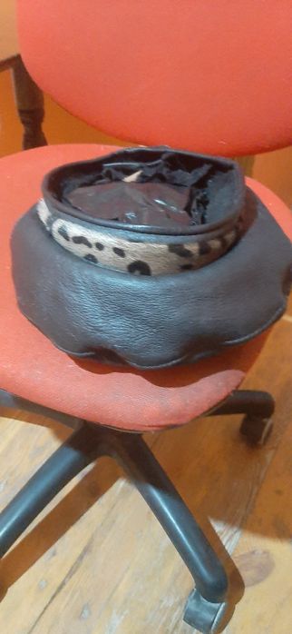 Головной убор чистая кожа,натуральный мех Москва. В отличном состоянии