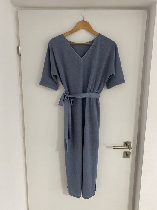 Rochie baby blue marimea M cordon in talie