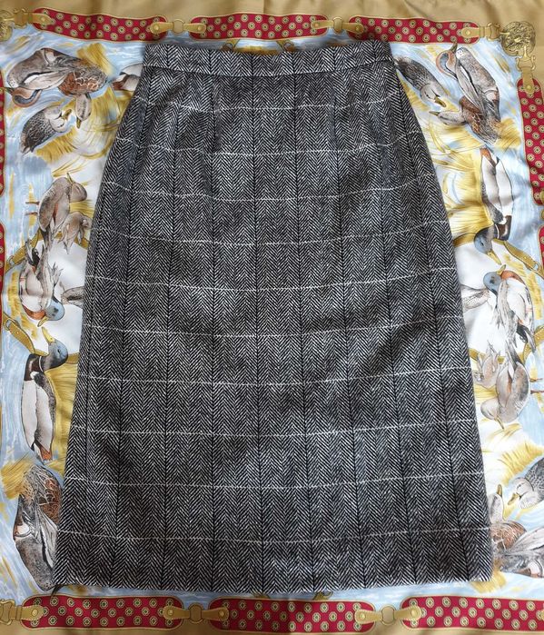 Fusta lana midi office Aquascutum Burberry Max Mara