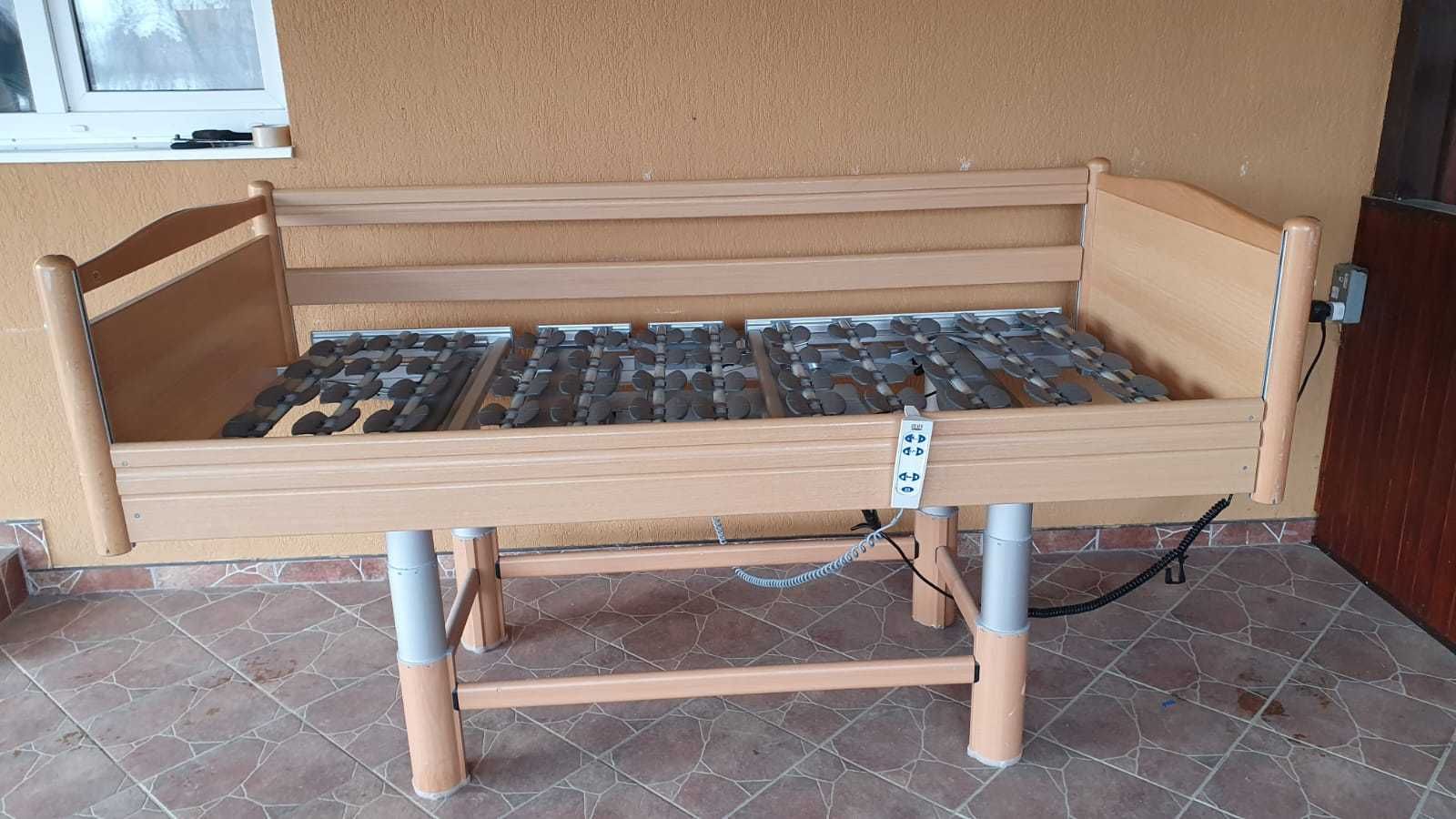 Pat medical electric cu telecomanda pentru ingrijire bolnavi