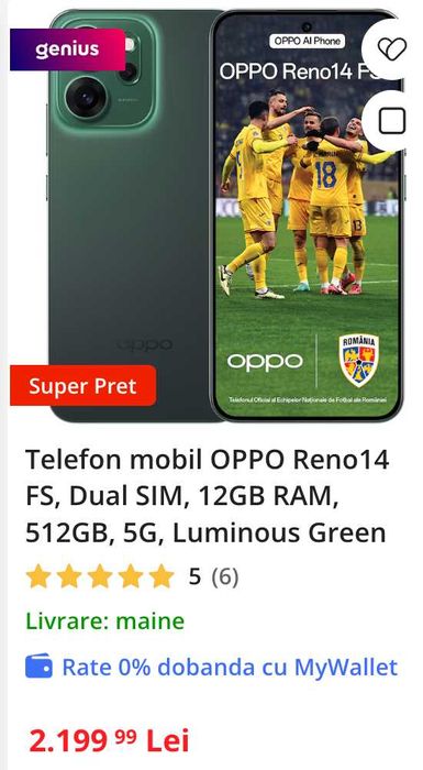 OPPO Reno14 FS 5G Sigilat