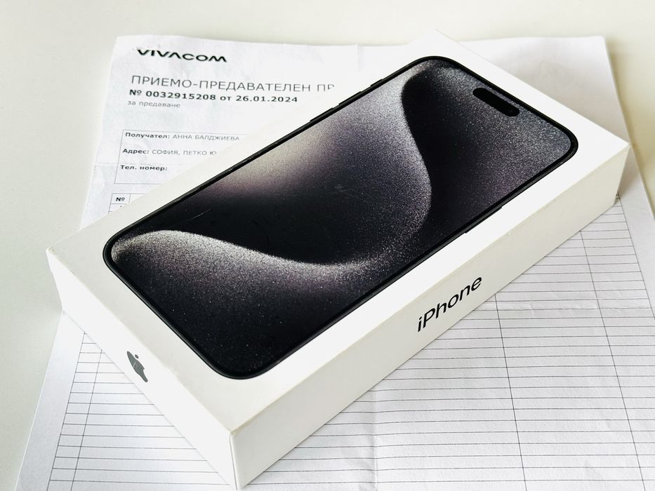 Iphone 15 Pro Max 256GB Black Titanium Гаранция
