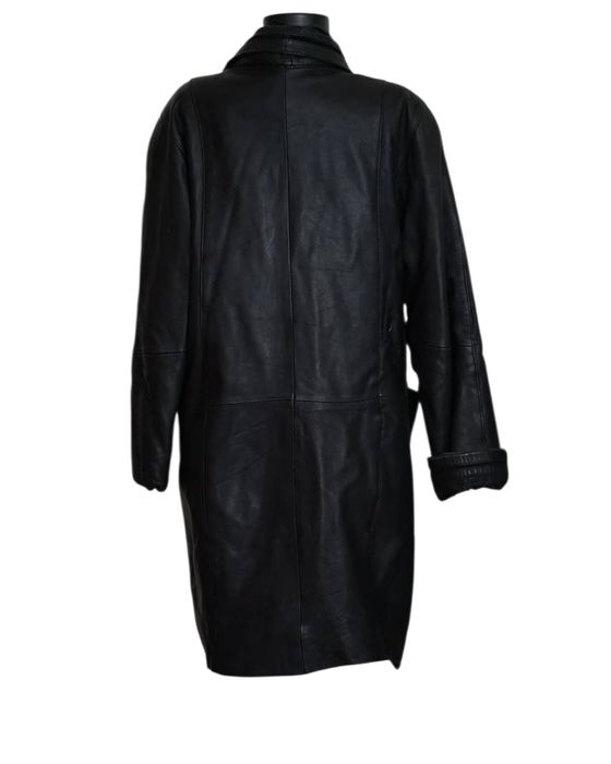 Geaca lunga de piele