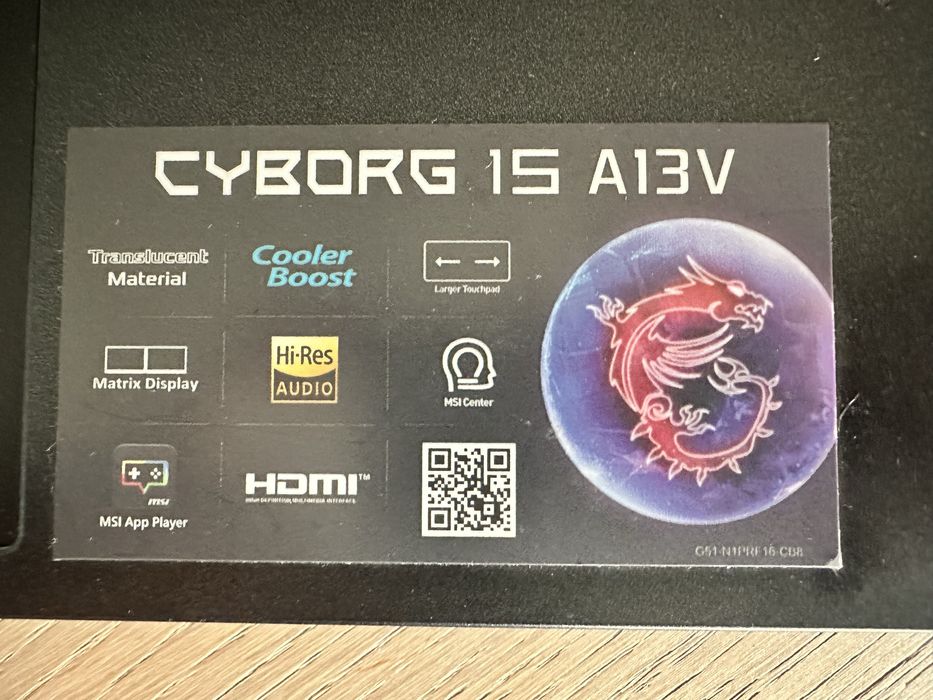 Laptop msi cyborg 15 a13vf, second