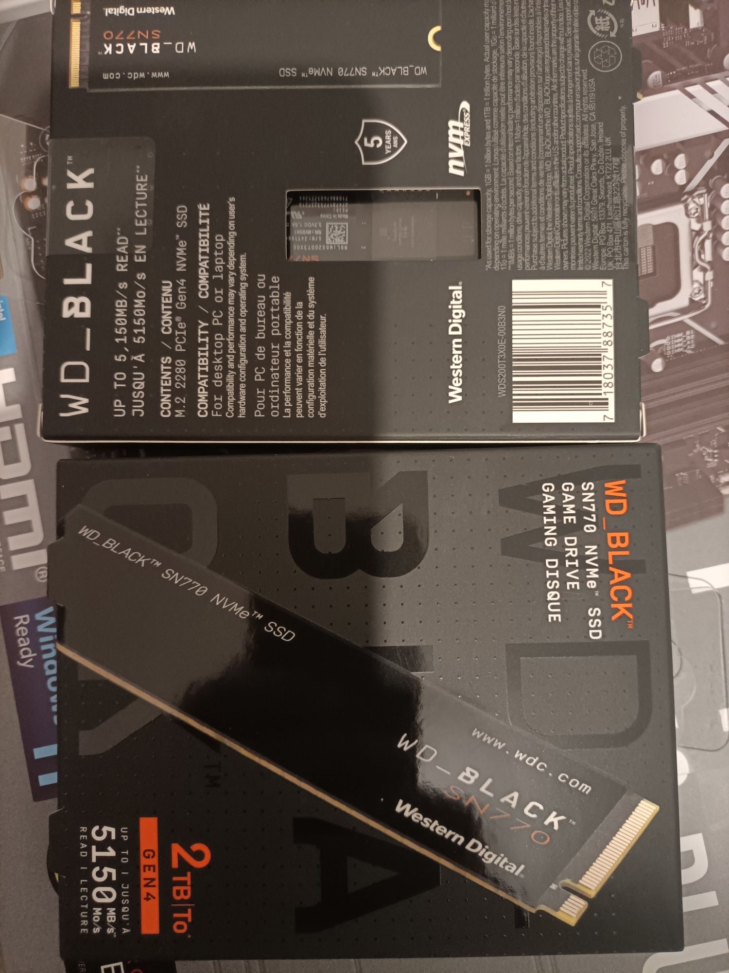 vand ssduri wd black sn770 2tb nou sigilat la cutie pcie 4.0