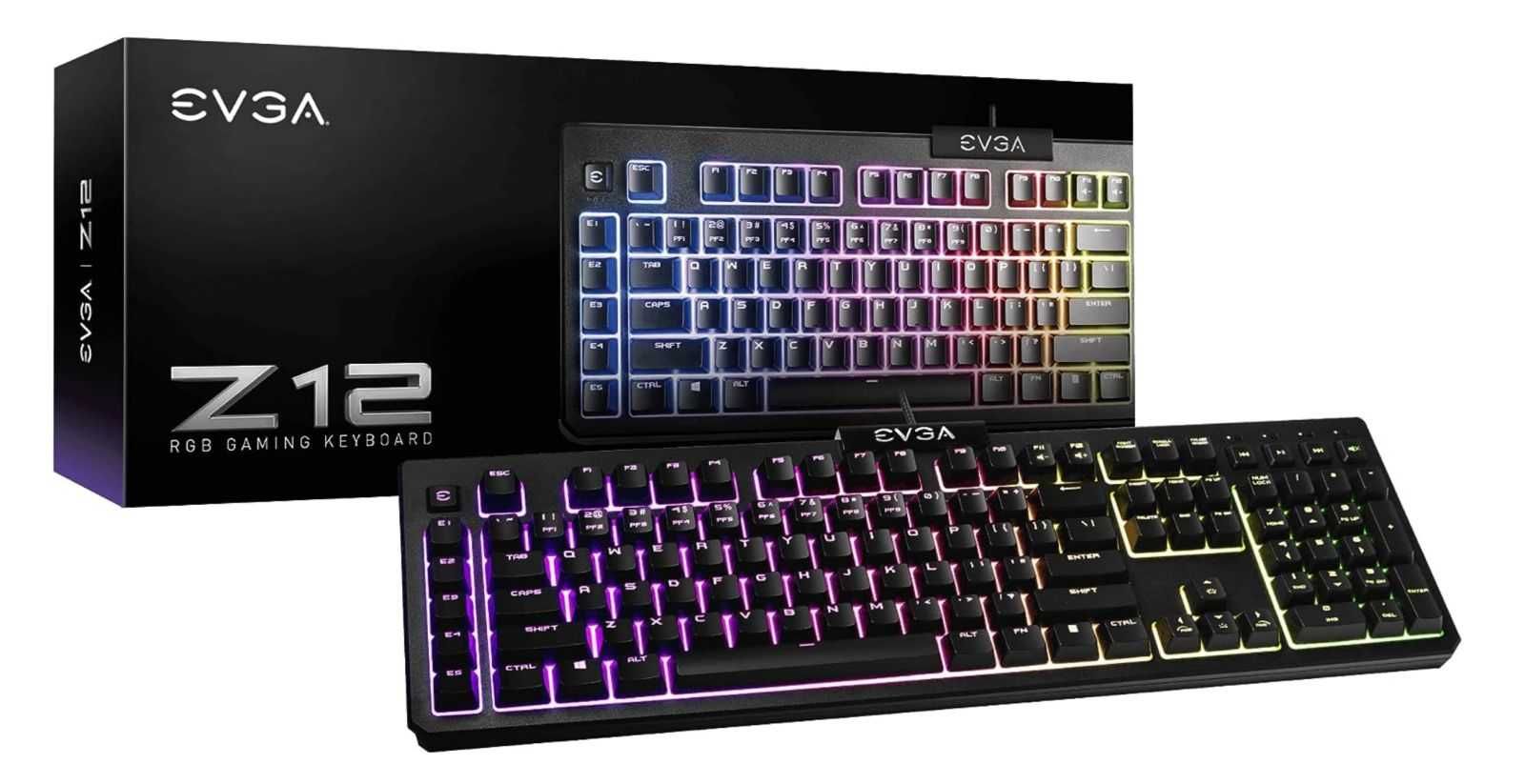 НОВА ! Геймърска клавиатура EVGA Z12 RGB, Черен