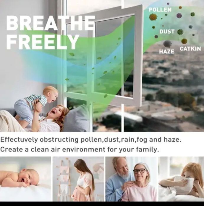 Нано сетки москитные сетки от пыли, дыма, вредных частиц nano fiber