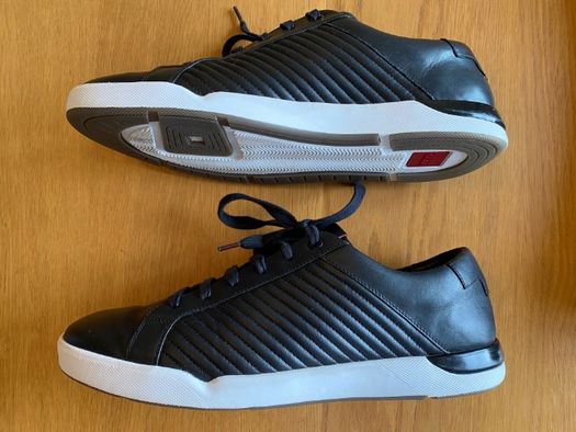 Pantofi sport / sneakers barbati piele neagra Hugo Boss, 43, ca noi