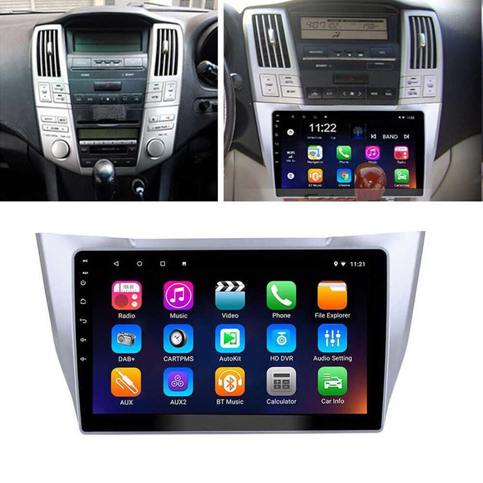 Мултимедия Двоен дин за Lexus RX300 RX330 RX400H Навигация Android RX
