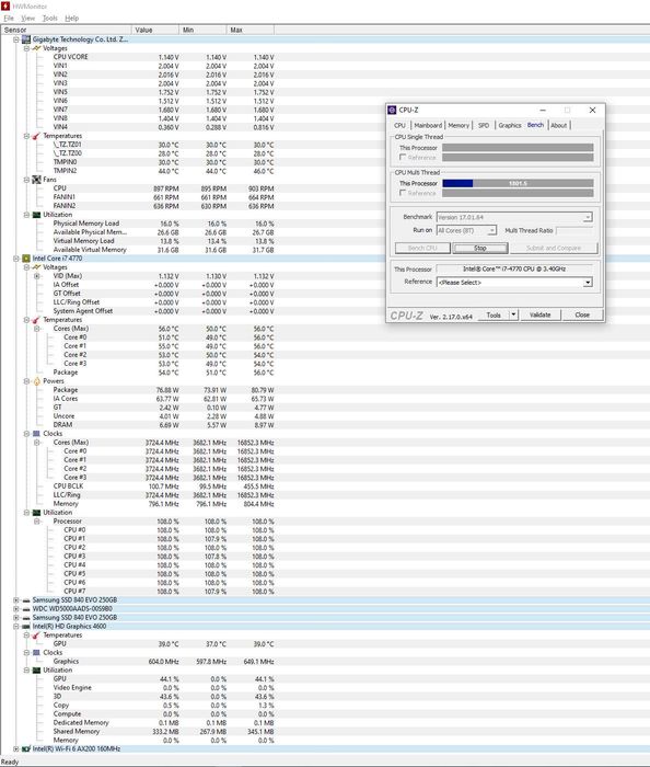 i7 4770 3.4Ghz + Gigabyte Z97-HD3 + 32GB RAM + Cooler Zalman CNPS10X