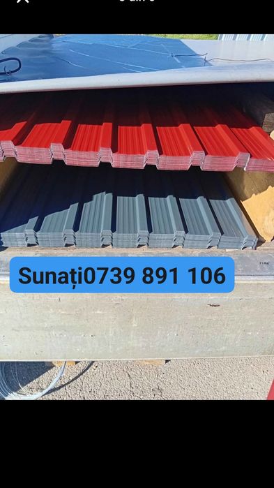 Tabla cutata gri maro roșu zincata