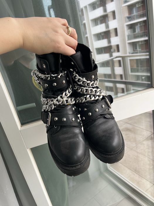 Bocanci de piele naturala Steve Madden 37